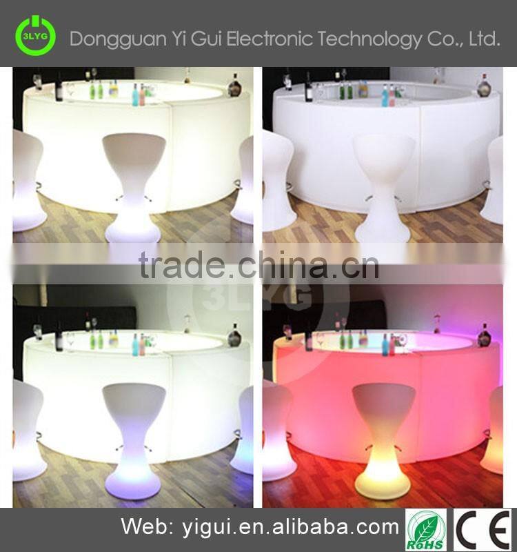 Led light wholesale cocktail tables modern shape party cocktail tables and chairs