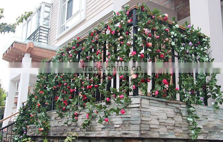 home fence decorative flower rattan artificial silk flower vine
