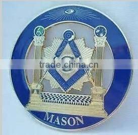 ancient free and accepted masons car emblem, masonic car badge with name