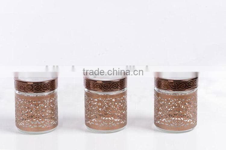 570ml glass bottles and jars with metal skin TPS200
