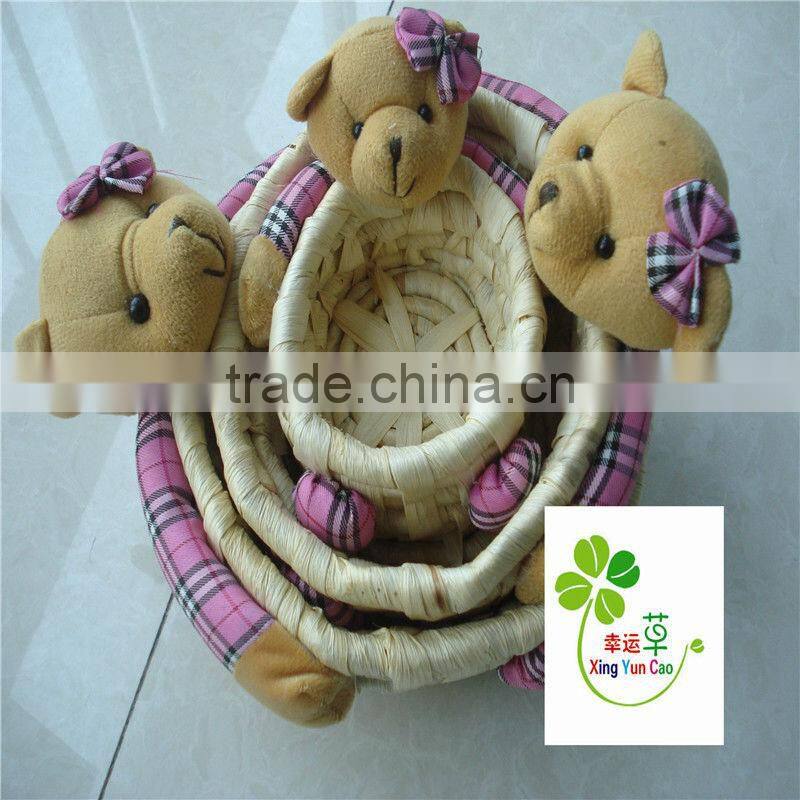 Corn husk basket Toy basket