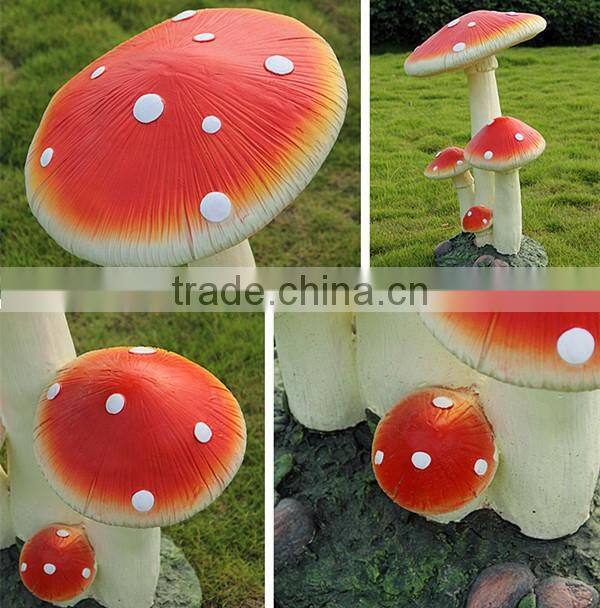 Garden mushroom sculpture decor garden wild mushroom figurine