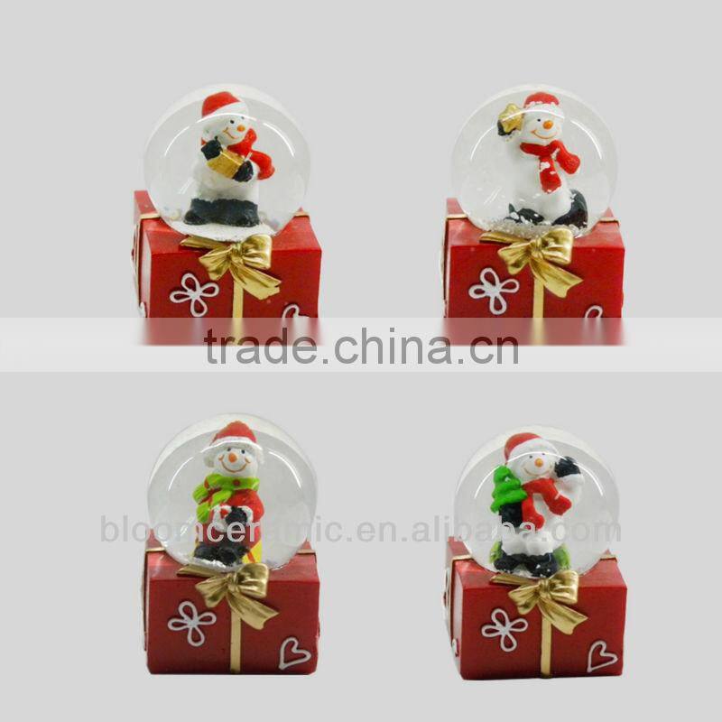 Snowman resin watering globe