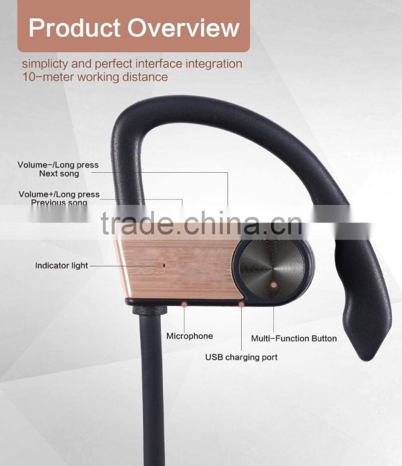 Hot new product for 2016 hanging ear type stereo headset bluetooth