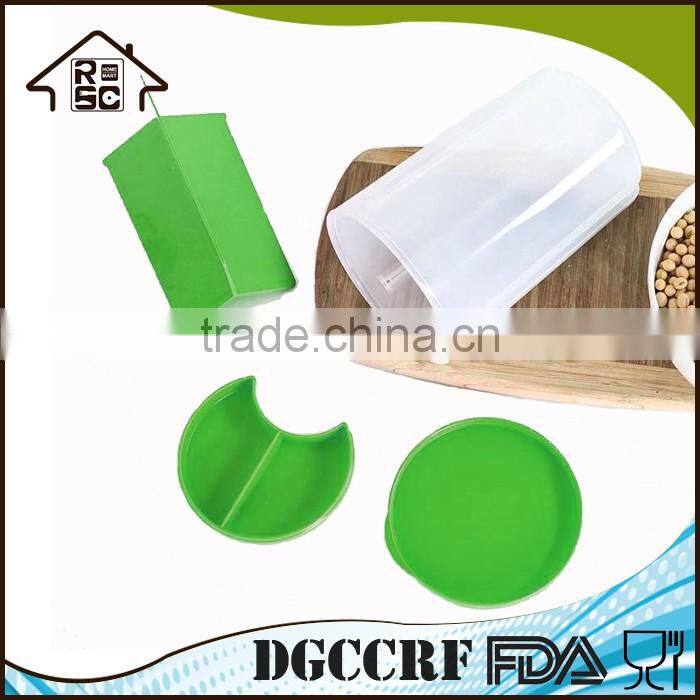 NBRSC Kitchen Divided Plastic Sealed Box Dry Food Storage Crisper Cereal Container with Lids