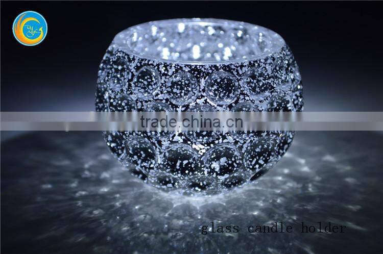 Elliptical Broken silver plating glass candle warmer