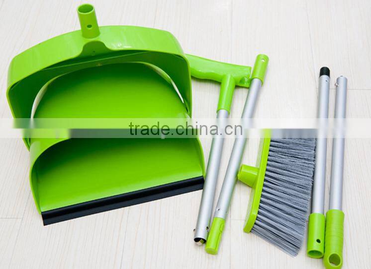 candy colour demountable plastic broom dustpan cleaning sets/long handle windproof dustpan
