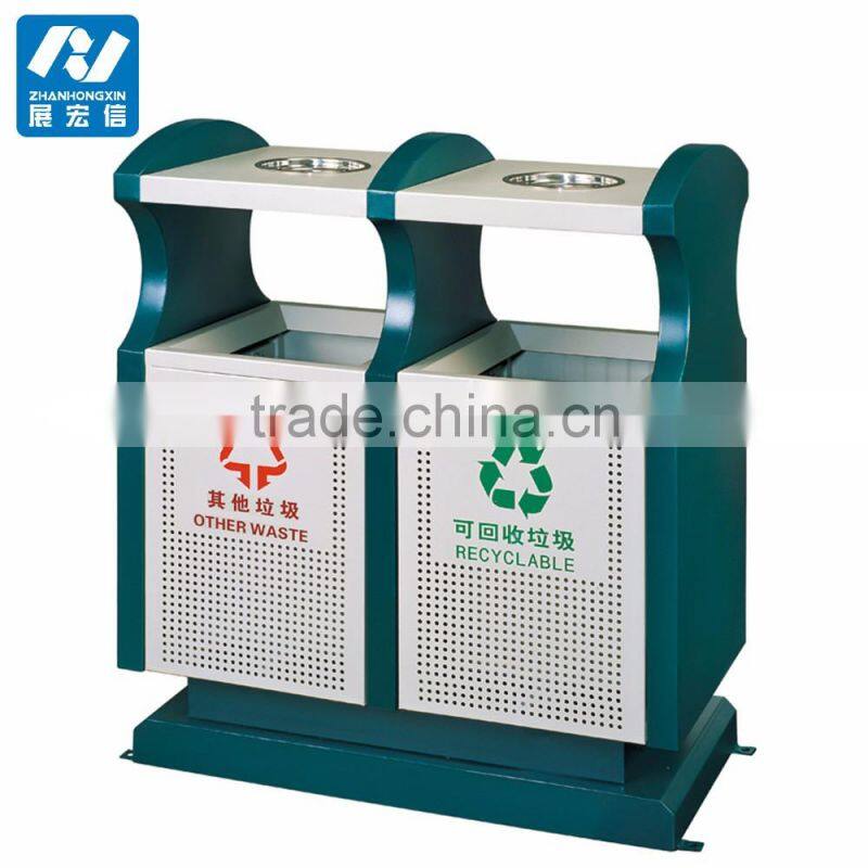Shenzhen recycling public outdoor 4-compartment recycle bin