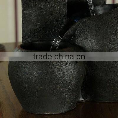 Four Cascading Bowls Tabletop Fountain with LED Lights