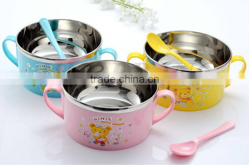 Plastic Bowl With Handle Spoon