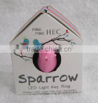 bird's nest key ring with whistle hang on the wall