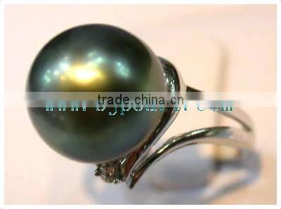 green seawater pearl ring