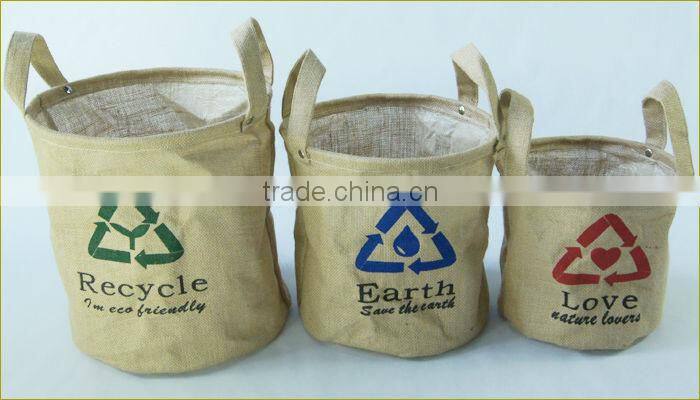 Earth Flax Fabric Folding Linen Laundry Baskets