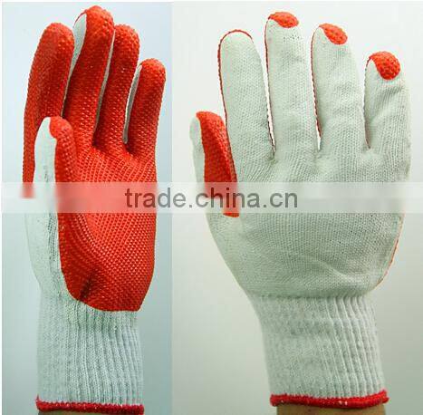 Durable red rubber palm glove