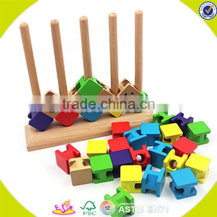 Wholesale interesting wooden building blocks toy special kids wooden building blocks toy colorful building blocks toy W13D097
