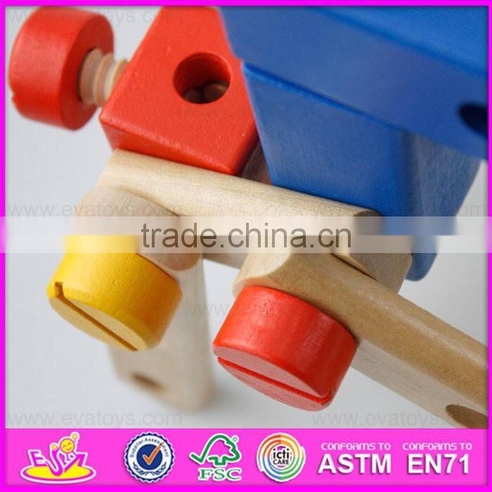 2016 new design kids changeable wooden nut toy,diy children wooden nut toy W03C021