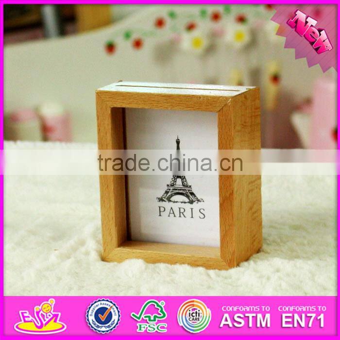 2016 hot sale baby wooden mini photo frame, most popular kids wooden mini photo frame W09A054
