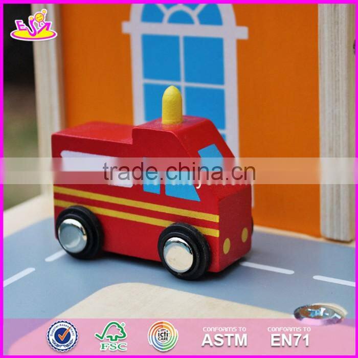 2017 new products children funny wooden parking garage toy W04B049