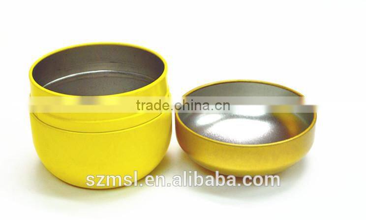 vintage round candle tin holder