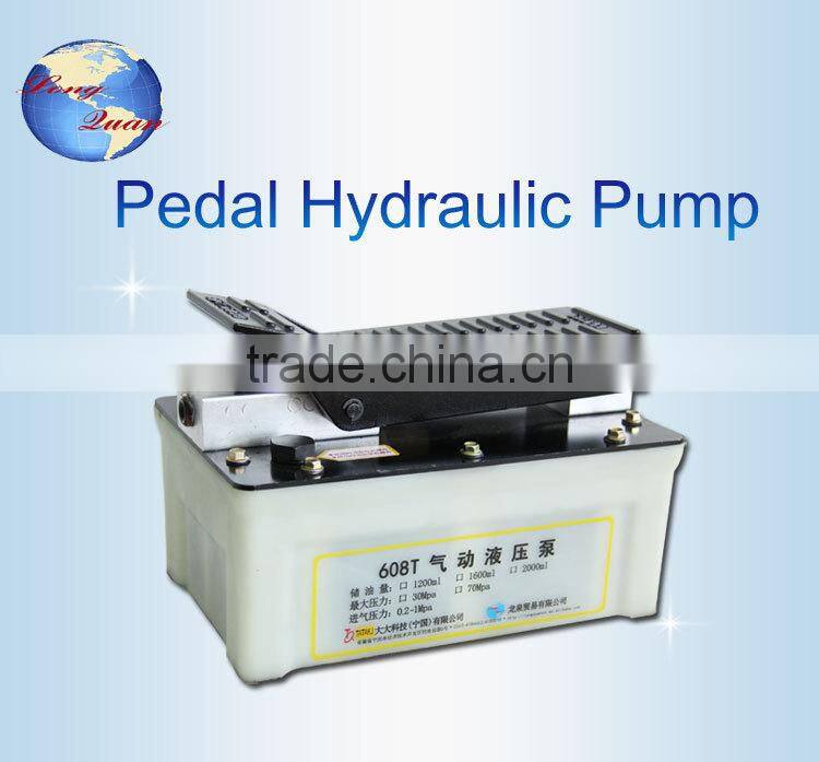 The Foot pedal air hydraulic pump with high pressure oil pipe