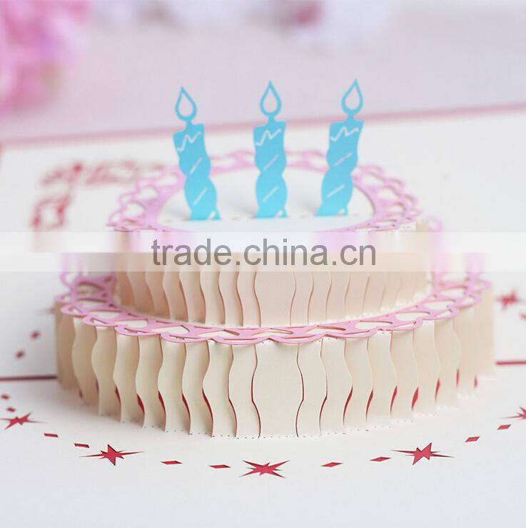 Happy Birthdaycake 3D Birthday Greeting Cards Creative Decorating Birthday Cards