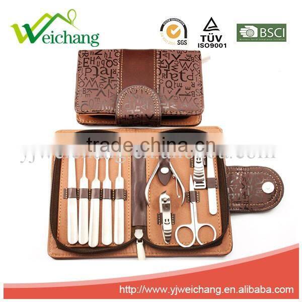 WCJ1006 High Quality Stainless Steel Nail Care Personal Manicure Pedicure Set Travel Grooming Kit