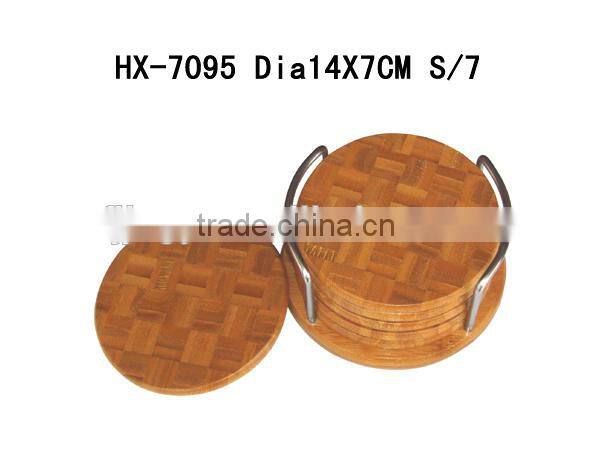 New design cheep price natural bamboo tea coffee cup mat