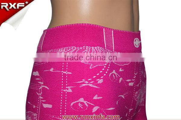 Nylon/spandex made ladies half pants girls half pants