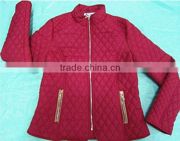 Ready made available polyester women padding winter outdoor jacket
