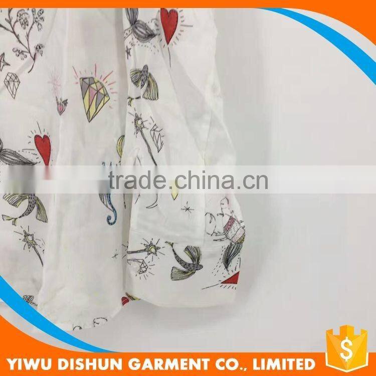 Best Price Latest Design Fancy Saree Flower Print Chiffon Blouse