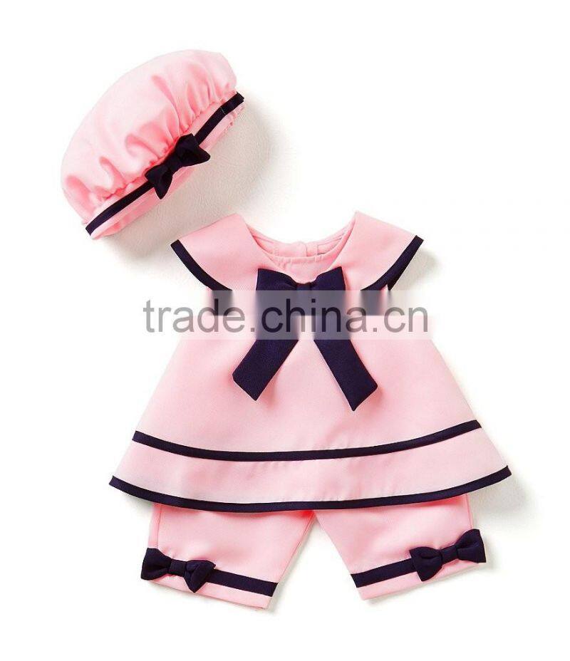 Wholesale boutique swing sleeve fancy tassels baby clothes cotton baby romper clothes set