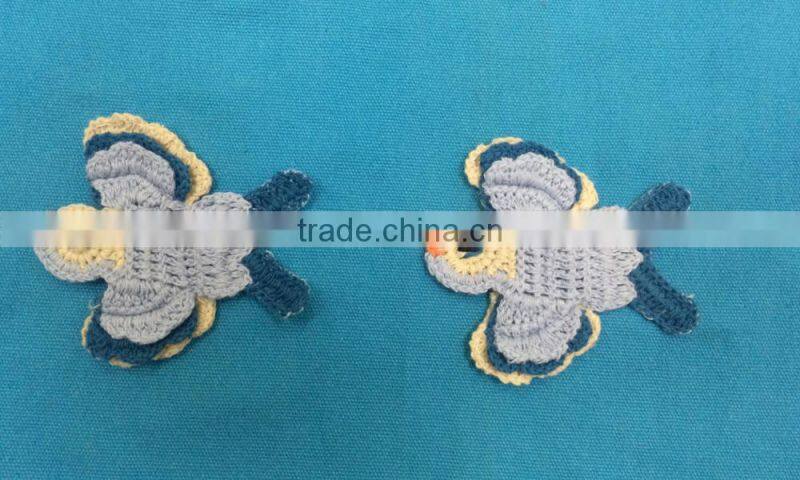 high quality crochet animal applique for kids garment