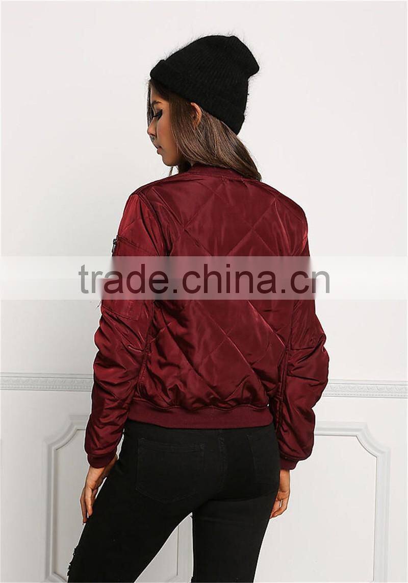 MGOO Fashion Manufacturer Women long Sleeves Coat And Jackets Ladies Western Wear Zip Up Bomber Jackets