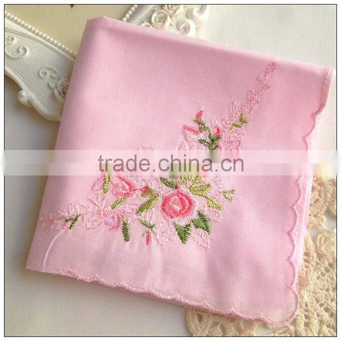 Wholesale high quality embroidered handkerchief