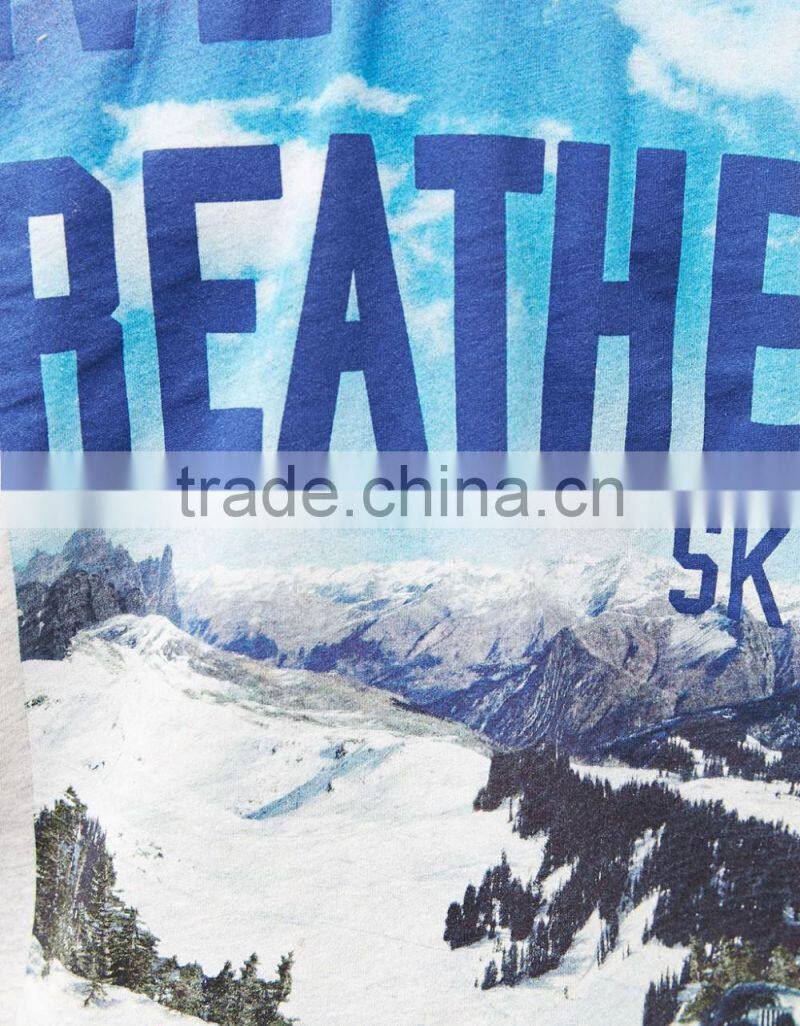 2017 white round neck sublimation t shirt,summer t shirt with printing