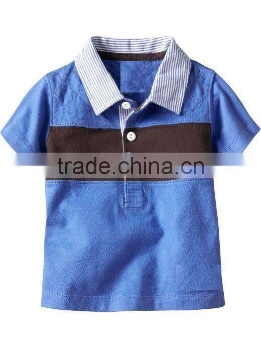 BOYS STRIPED SHORT SLEEVE POLO T SHIRT