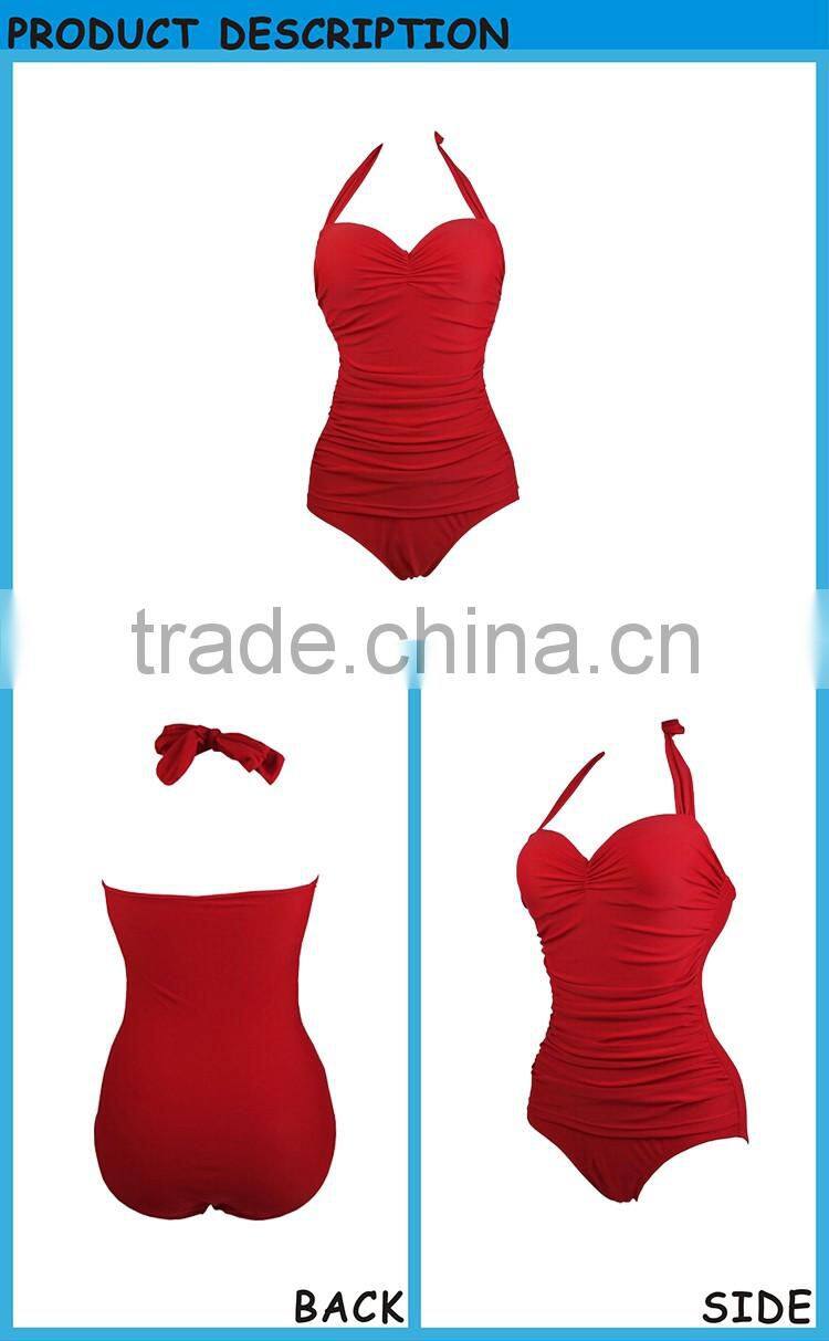 Hottest Plus Size Red Color Women Swimwear