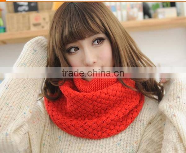 New arrival different color choice fashion design high quality acrylics material solid infinity hijab scarf for ladies