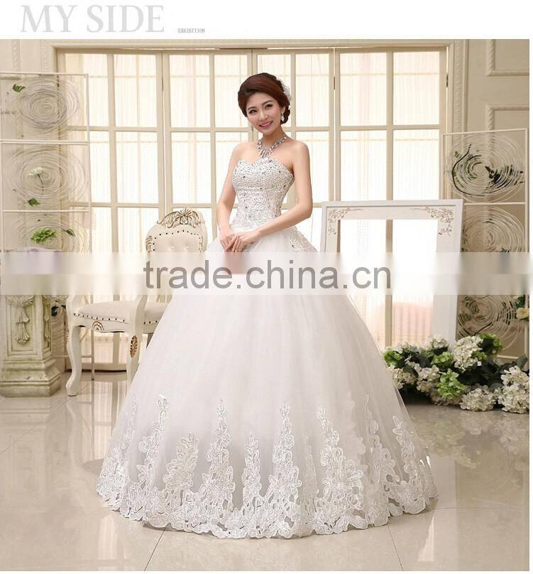 A Line Wedding Dresses Off Shoulder Pleated Lace Vintage Dress