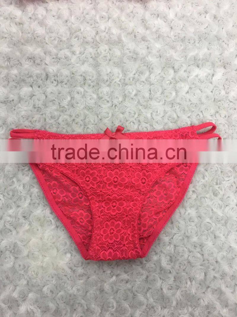 Wholesale ladies' sexy fancy panty thong sex lace g-string young girls thong underwear nylon panties for girl