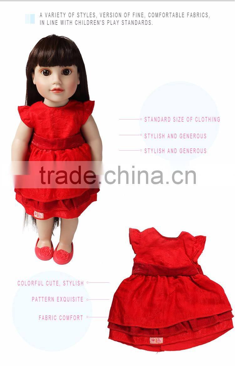 Fits 18 inch american girl doll red mini skirt clothing