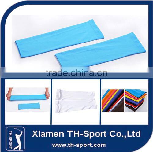 blue anti-uv blank cycling arm compression sleeve