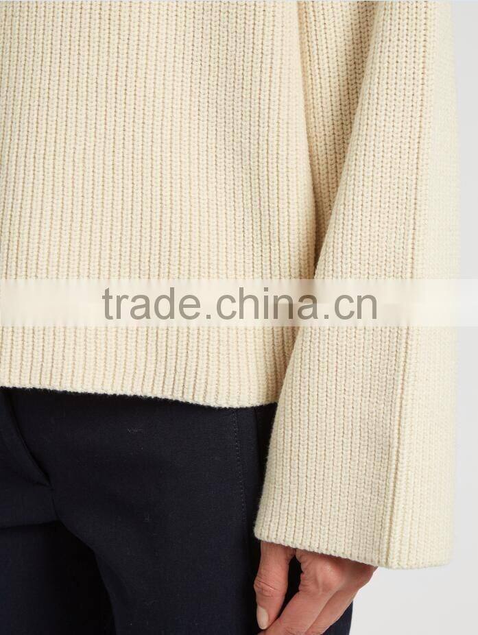 Fashion 2017 ladies plain blank crew neck long sleeve pullover designs cardigan cashmere sweater woman