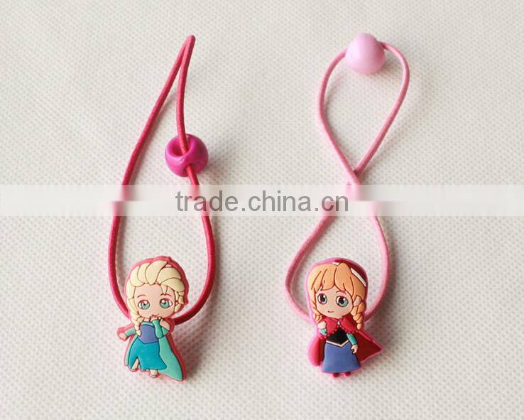 Frozen cartoon characters kids elastic hair tie, frozen girl hair tie