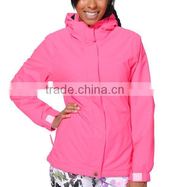OEM Custom Girl Chassis Casual Pink Snowboard Jacket 2014