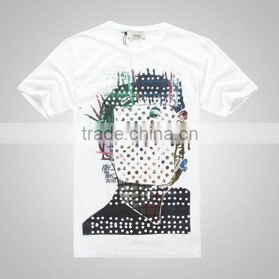 men's promotion cotton polyester t shirts