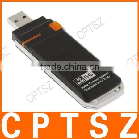 Dual Band 2.4G&5G Wireless-N USB WiFi Adapter - Black