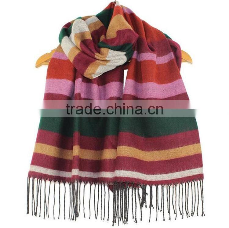 Factory supplier newest strip pashmina scarf from manufacturer