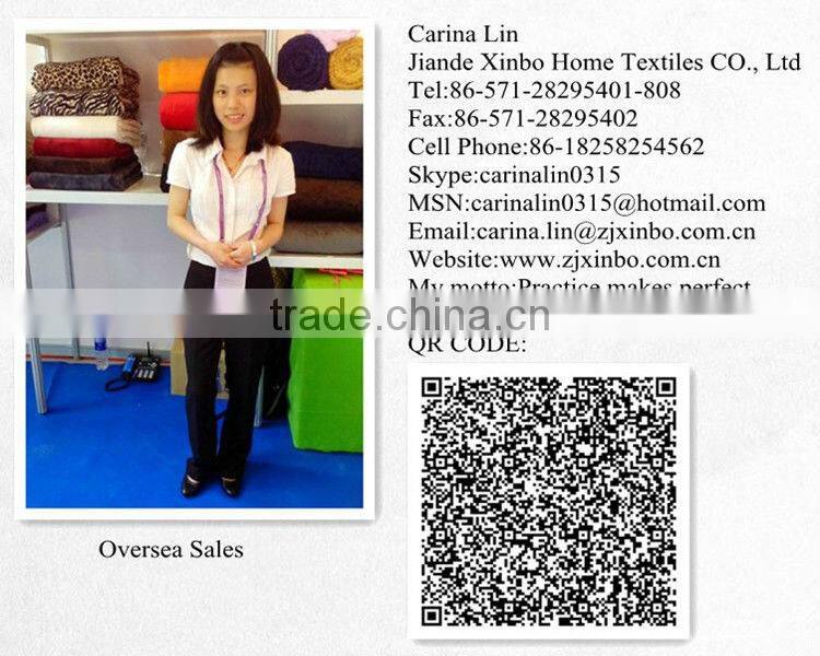 2013 OEM Dot Printed Polar Fleece Blanket with Fringes in Blue&Red Colors