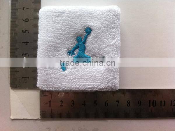 red solid number sweatband sports wristband